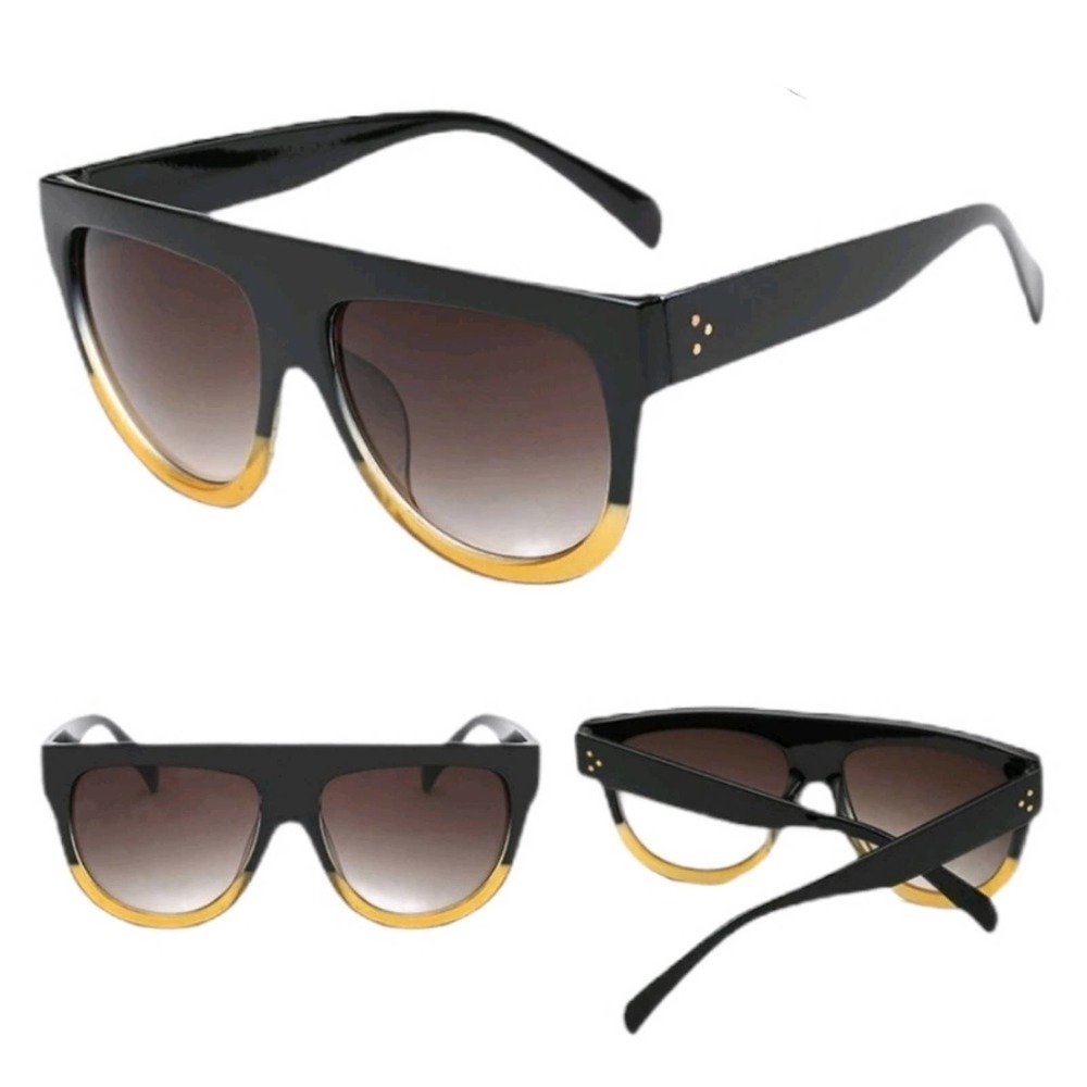Trendy Black And Tan Sunglasses